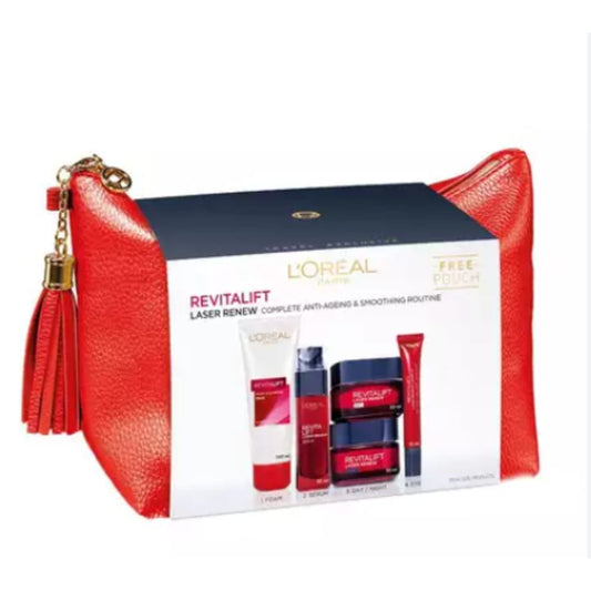 Set L'Oreal Paris: Revitalift Laser Renew, Cleansing, Cleansing Foam, 100 ml + Revitalift Laser Renew, Anti-Wrinkle, Eye Cream, 15 g + Revitalift Laser Renew, Serum, For Face, 30 ml + Revitalift Laser Renew, Hyaluronic Acid, Anti-Wrinkle, Night, Cream,…