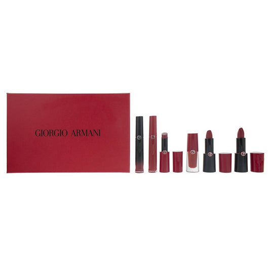 Set Giorgio Armani: Rouge d'Armani, Matte, Cream Lipstick, 400, Four Hundred, 4 g + Lip Maestro, Lip Stain, Liquid Lipstick, 400, 6.5 ml + Lip Magnet, Liquid Lipstick, 400, 3.9 ml + Ecstasy Lacquer , Shining, Lip Gloss, 400, 3 ml + Rouge d'Armani, Cream…