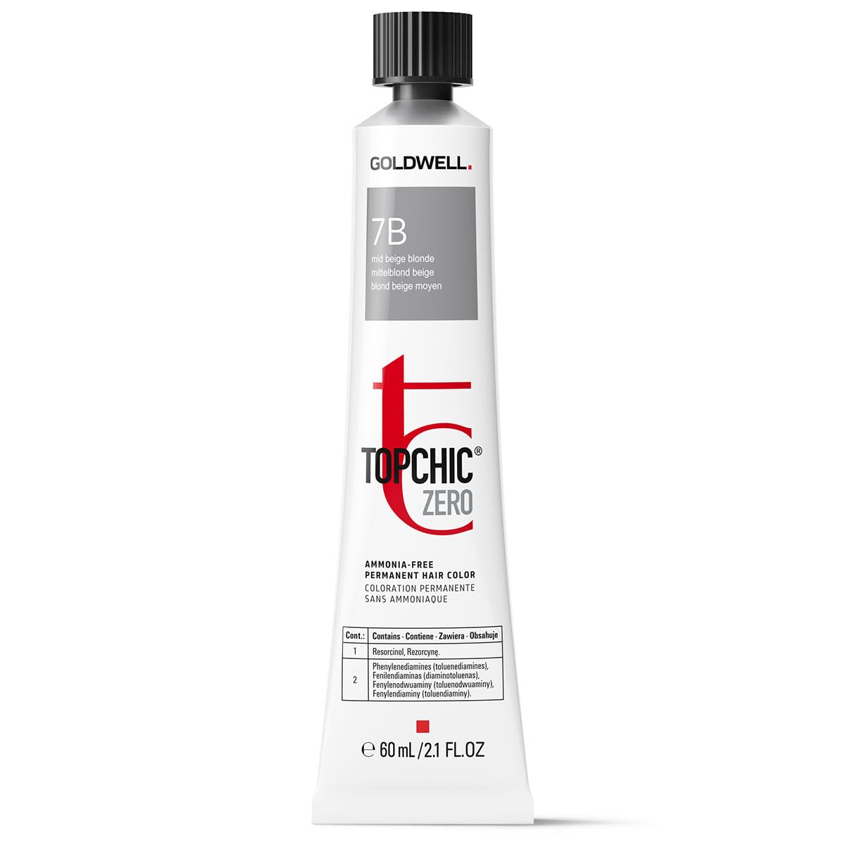 Goldwell, TopChic Zero, Permanent Hair Dye, 7B Beige Blonde, 60 ml