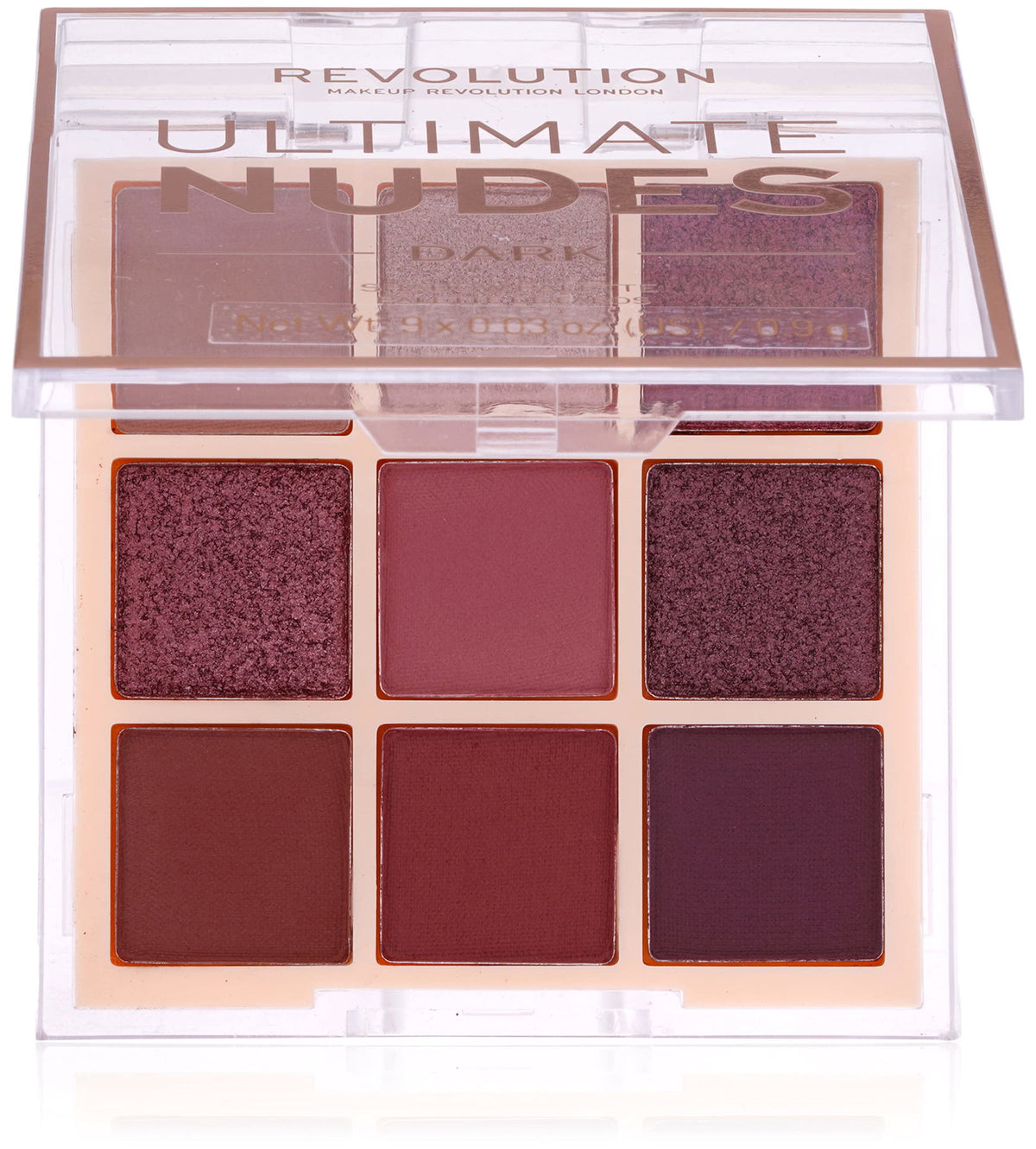 Makeup Revolution, Ultimate Nudes, Eyeshadow Palette, Dark, 9 Shades, 8.1 g