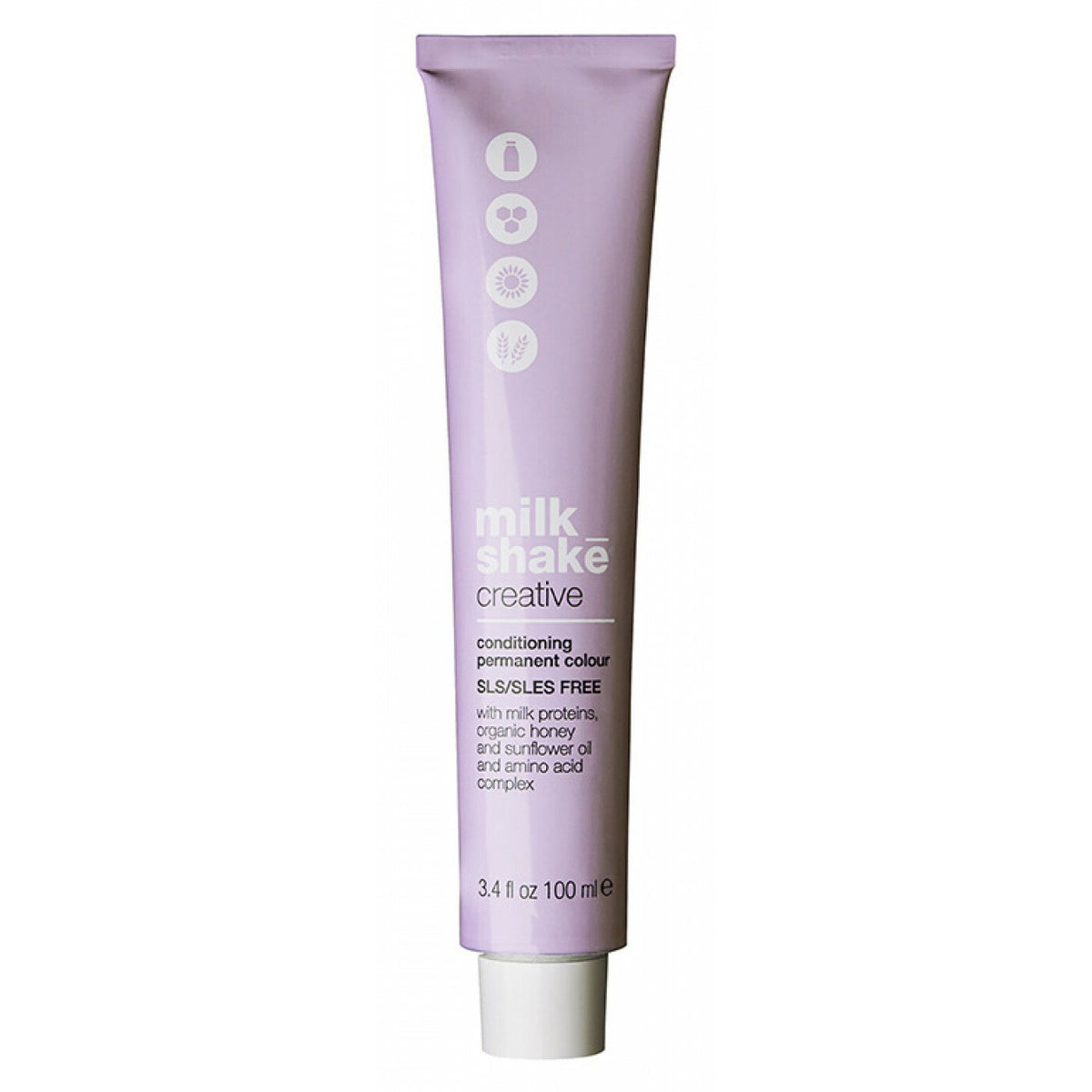 Milk Shake, Creative, SLS/SLES-Free, Permanent Hair Dye, 7.447CC Intense Copper Medium Blond, 100 ml