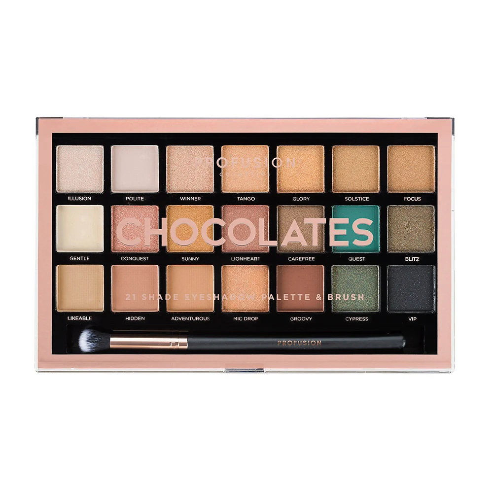 Profusion Cosmetics, Chocolates, Eyeshadow Palette, 21 Shades, 245 g